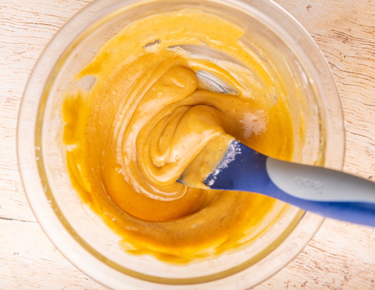 brown sugar icing in a bowl