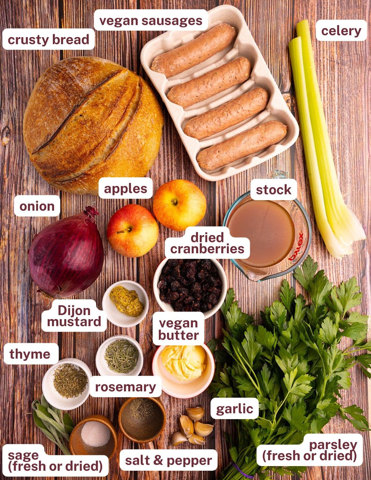 vegan stuffing ingredients