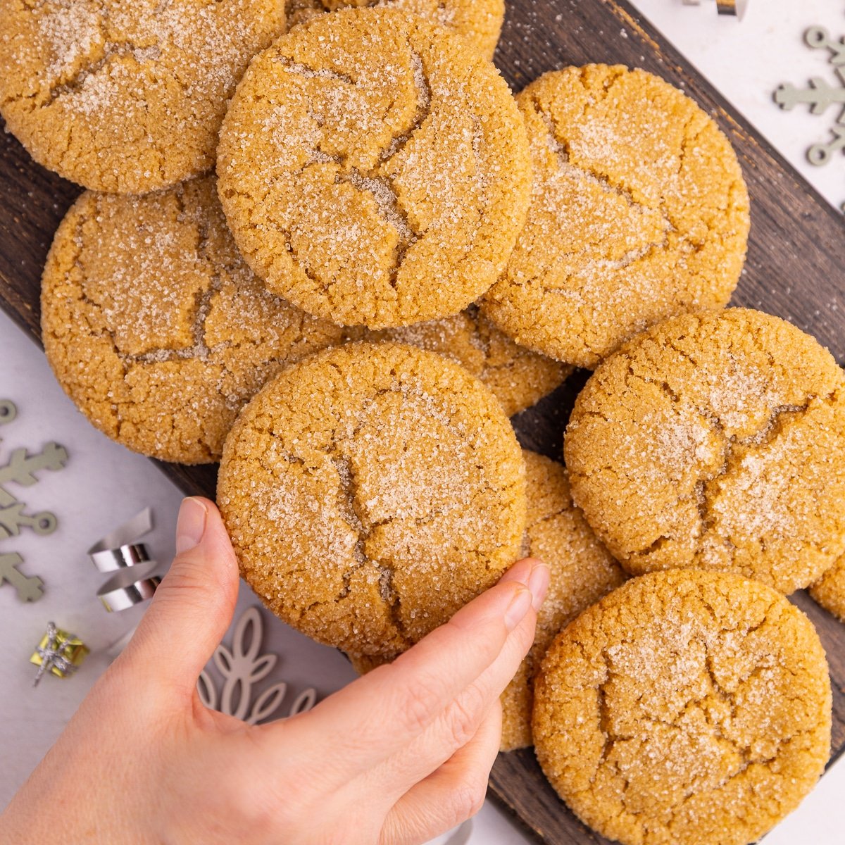 vegan gingersnap cookies