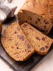 healthy banana date bread