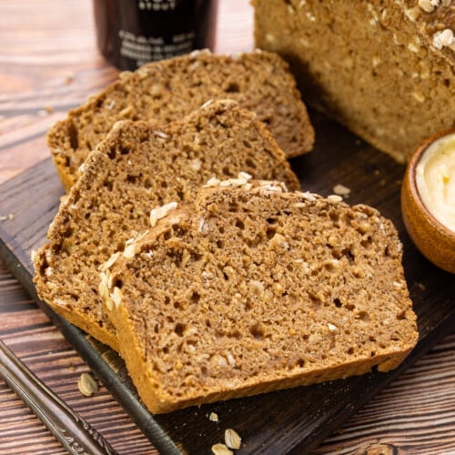 3 slices of vegan Guinness bread
