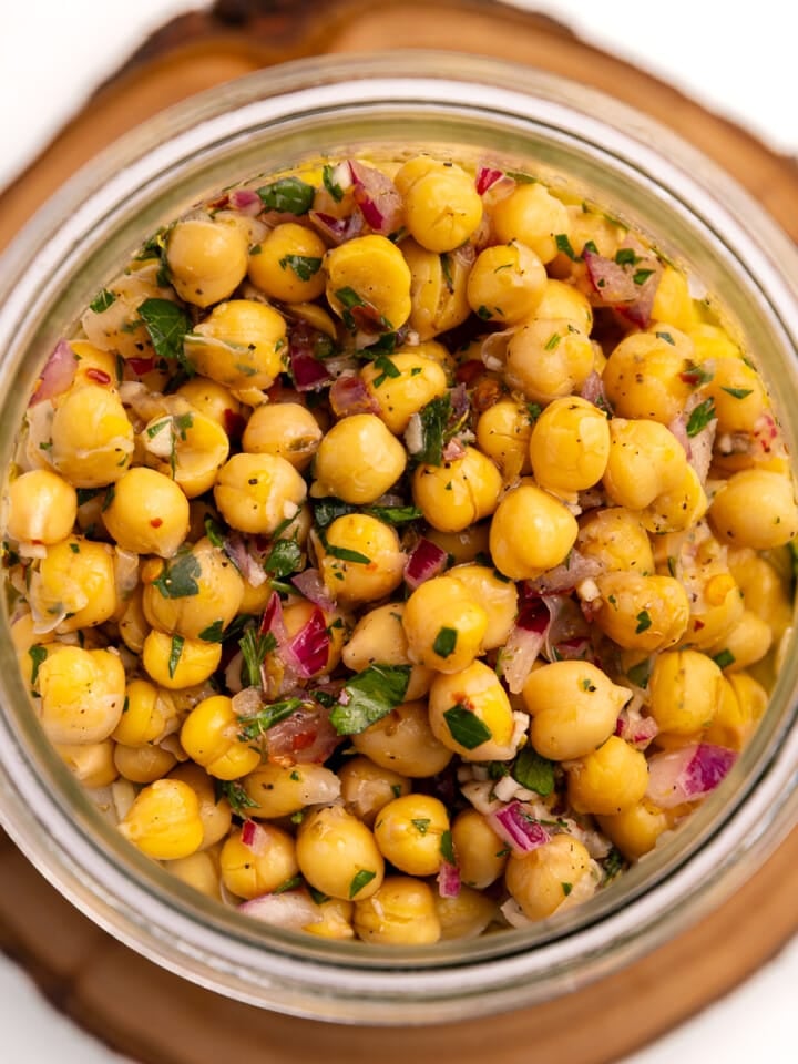 marinated chickpeas