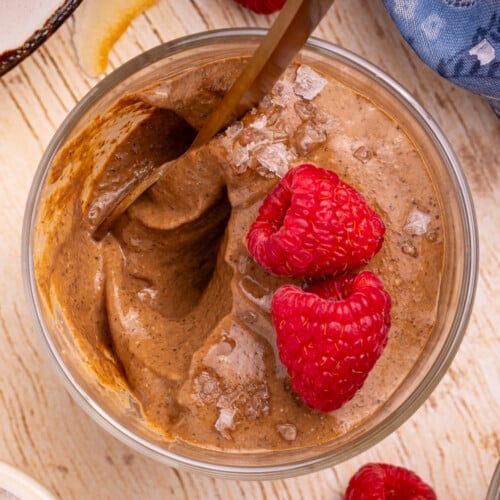 blended chocolate chia pudding