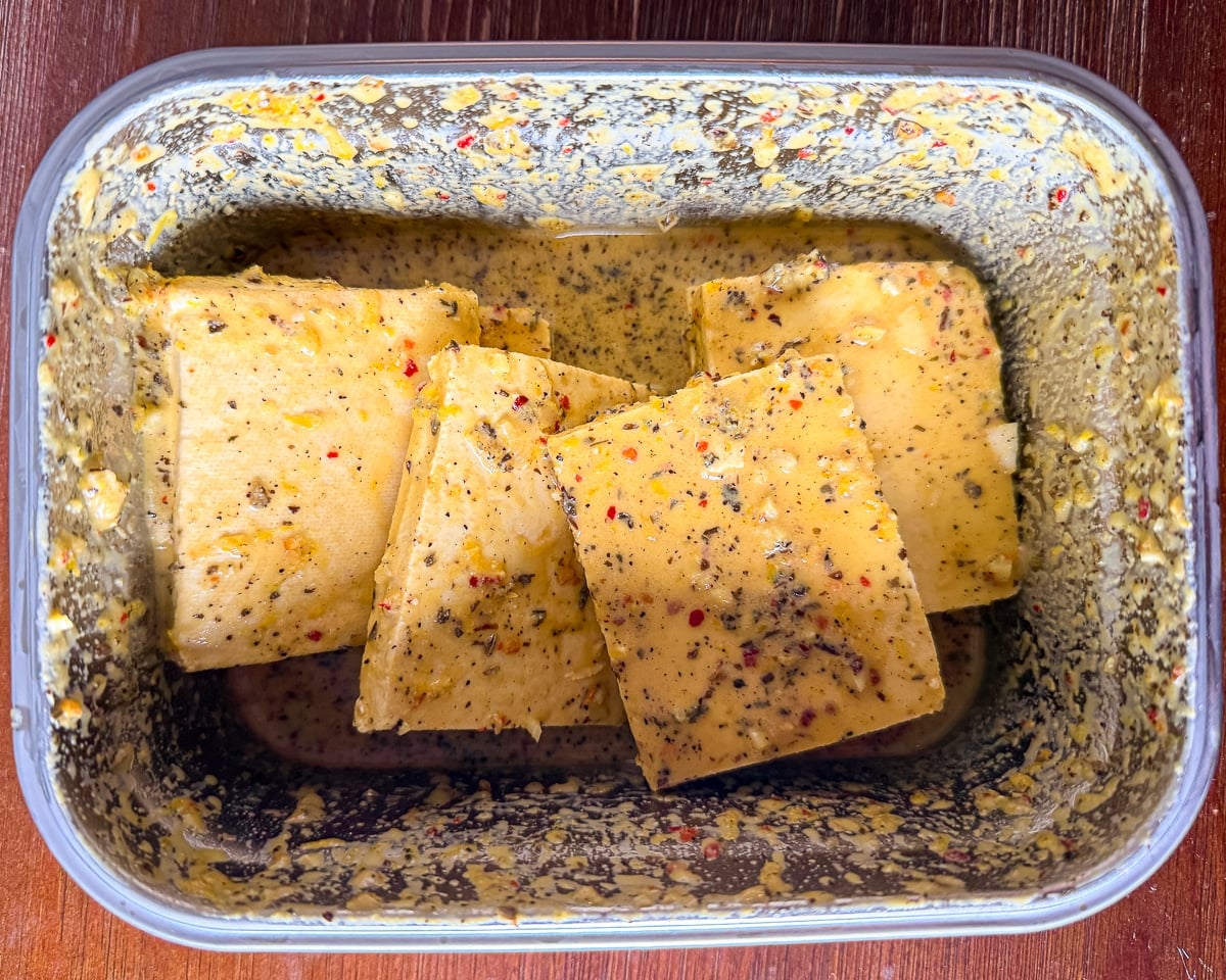 tofu in a marinade