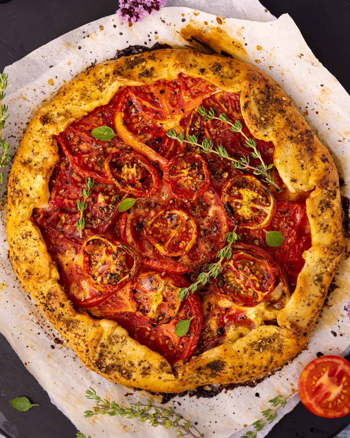 vegan tomato galette