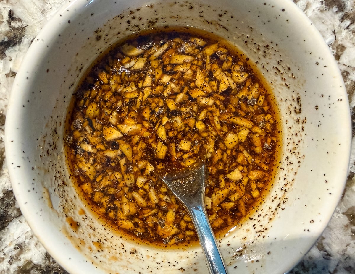 sauce in a bowl