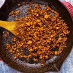 sticky crumbled tempeh