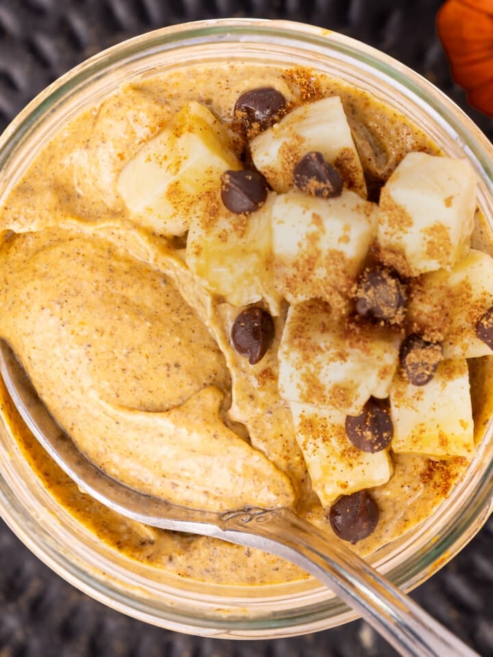 blended pumpkin chia pudding