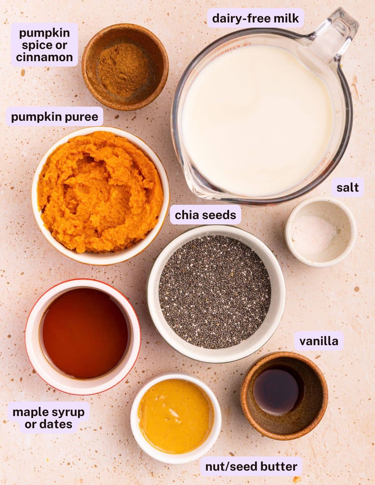 pumpkin chia pudding ingredients