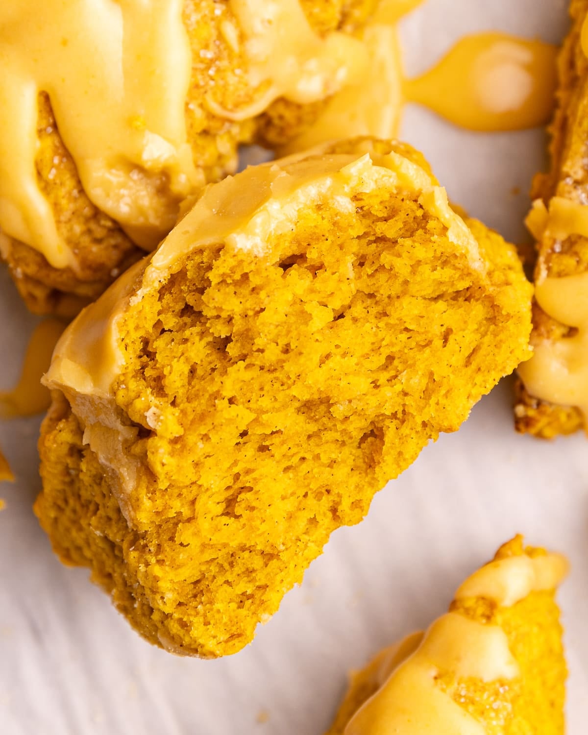 inside of a pumpkin scone